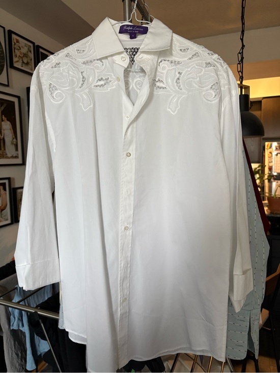 Ralph Lauren Tops - Purple Label Ralph Lauren White Cotton Poplin Blouse
